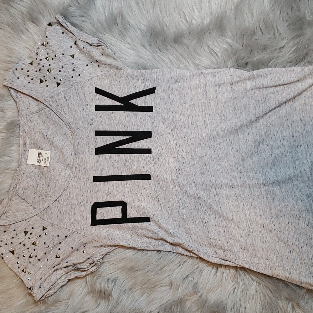 PINK Gray Top size XS